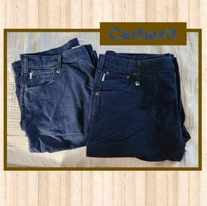 Two pair of Carhartt canvas pants